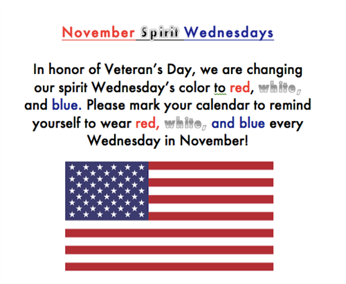 october 27 2017 spirit week flyers