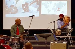 Students learned about all different kinds of instruments. 